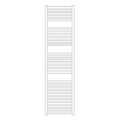Immagine di Irsap QUADRE' scaldasalviette, 29 tubi, 3 intervalli, H.151,7 L.58 P.4,2 cm, colore bianco standard finitura lucido Cod.01 QSL058B01IR05NNN01
