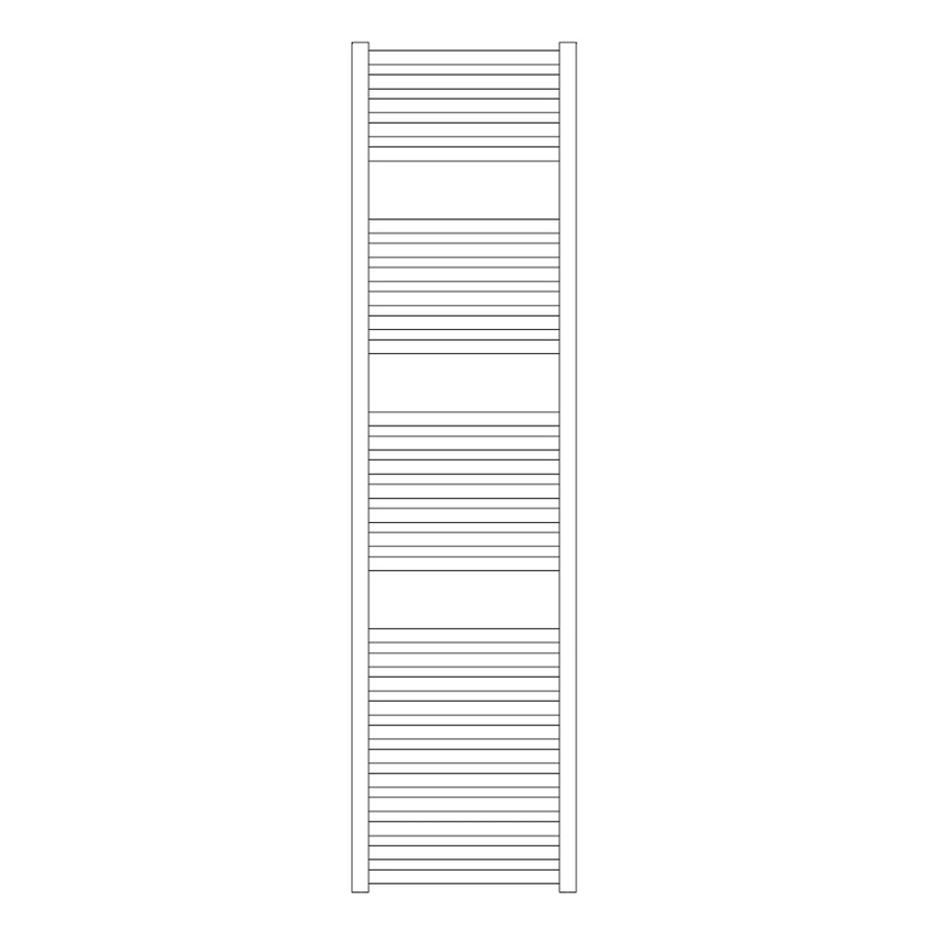 Immagine di Irsap QUADRE' scaldasalviette, 29 tubi, 3 intervalli, H.151,7 L.58 P.4,2 cm, colore bianco standard finitura lucido Cod.01 QSL058B01IR05NNN01