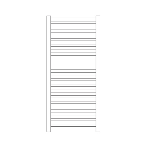 Immagine di Irsap QUADRE' scaldasalviette, 18 tubi, 1 intervallo, H.87,2 L.43 P.4,2 cm, colore bianco standard finitura lucido Cod.01 QSS043B01IR01NNN01