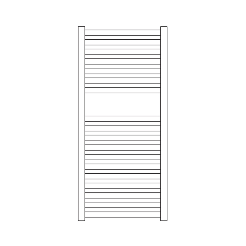 Immagine di Irsap QUADRE' scaldasalviette, 18 tubi, 1 intervallo, H.87,2 L.43 P.4,2 cm, colore bianco standard finitura lucido Cod.01 QSS043B01IR01NNN01