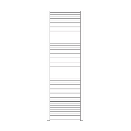 Immagine di Irsap QUADRE' scaldasalviette, 24 tubi, 2 intervalli, H.121,6 L.48 P.4,2 cm, colore bianco standard finitura lucido Cod.01 QSM048B01IR01NNN01