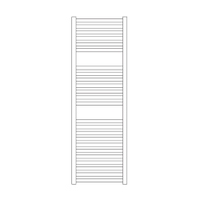 Immagine di Irsap QUADRE' scaldasalviette, 24 tubi, 2 intervalli, H.121,6 L.73 P.4,2 cm, colore bianco standard finitura lucido Cod.01 QSM073B01IR01NNN01