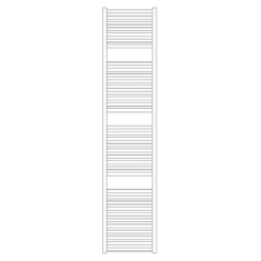 Immagine di Irsap QUADRE' scaldasalviette, 36 tubi, 3 intervalli, H.181,8 L.43 P.4,2 cm, colore bianco standard finitura lucido Cod.01 QSE043B01IR01NNN01