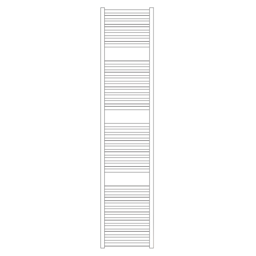 Immagine di Irsap QUADRE' scaldasalviette, 36 tubi, 3 intervalli, H.181,8 L.43 P.4,2 cm, colore bianco standard finitura lucido Cod.01 QSE043B01IR01NNN01