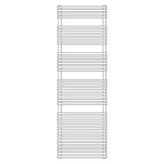 Immagine di Irsap FLAUTO scaldasalviette, 38 tubi, 4 intervalli, H.155,8 L.60,6 P.4,6 cm, colore bianco standard finitura lucido Cod.01 FTL060B01IR01NNN02