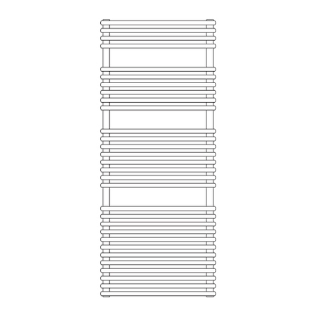 Immagine di Irsap FLAUTO scaldasalviette, 30 tubi, 3 intervalli, H.121,8 L.50,6 P.4,6 cm, colore bianco standard finitura lucido Cod.01 FTM050B01IR01NNN02