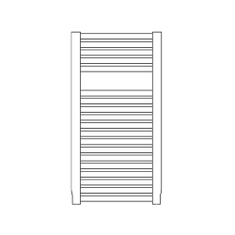Immagine di Irsap NOVO scaldasalviette, 19 tubi, 1 intervallo, H.76,4 L.40 P.3 cm, colore bianco standard finitura lucido Cod.01 NOP040B01IR01NNN02