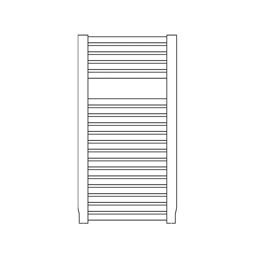 Immagine di Irsap NOVO scaldasalviette, 19 tubi, 1 intervallo, H.76,4 L.40 P.3 cm, colore bianco standard finitura lucido Cod.01 NOP040B01IR01NNN02