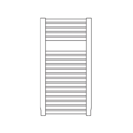 Immagine di Irsap NOVO scaldasalviette, 19 tubi, 1 intervallo, H.76,4 L.50 P.3 cm, colore bianco standard finitura lucido Cod.01 NOP050B01IR01NNN02