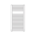 Immagine di Irsap NOVO scaldasalviette, 19 tubi, 1 intervallo, H.76,4 L.55 P.3 cm, colore bianco standard finitura lucido Cod.01 NOP055B01IR01NNN01