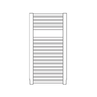 Immagine di Irsap NOVO scaldasalviette, 19 tubi, 1 intervallo, H.76,4 L.75 P.3 cm, colore bianco standard finitura lucido Cod.01 NOP075B01IR01NNN02