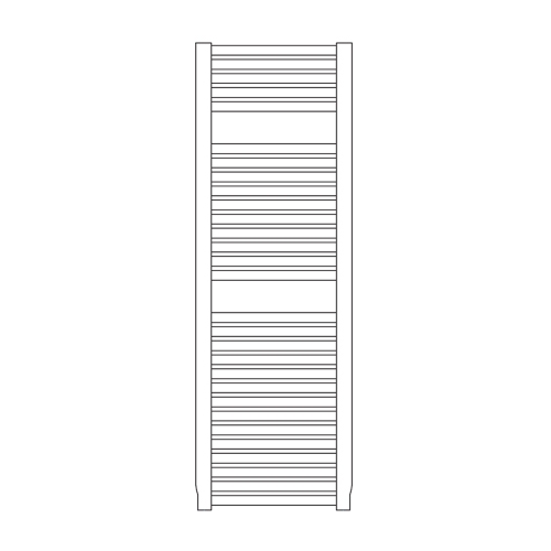 Immagine di Irsap NOVO scaldasalviette, 29 tubi, 2 intervalli, H.119,6 L.55 P.3 cm, colore bianco standard finitura lucido Cod.01 NOM055B01IR01NNN02