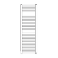 Immagine di Irsap NOVO scaldasalviette, 29 tubi, 2 intervalli, H.119,6 L.100 P.3 cm, allacciamento idraulico per attacchi 50 mm centrali, colore amaranto ral 3003 finitura lucido Cod.06 NOM100B06IR05NNN