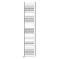 Immagine di Irsap NOVO scaldasalviette, 44 tubi, 3 intervalli, H.180,8 L.75 P.3 cm, colore bianco standard finitura lucido Cod.01 NOG075B01IR01NNN03