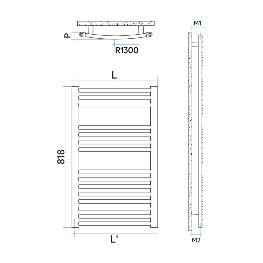 Immagine di Irsap VENUS scaldasalviette, 15 tubi, 2 intervalli, H.81,8 L.74 P.7,6 cm, colore bianco standard finitura lucido Cod.01 MIS075B01IR01NNN01