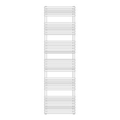 Immagine di Irsap KART scaldasalviette, 31 tubi, 5 intervalli, H.175,7 L.50 P.5 cm, colore bianco standard finitura lucido Cod.01 KAE050B01IR01NNN02