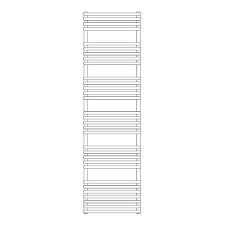 Immagine di Irsap KART scaldasalviette, 31 tubi, 5 intervalli, H.175,7 L.60 P.5 cm, colore bianco standard finitura lucido Cod.01 KAE060B01IR01NNN01