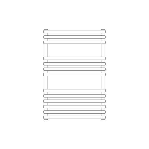 Immagine di Irsap KART scaldasalviette, 13 tubi, 2 intervalli, H.72,5 L.60 P.5 cm, colore bianco standard finitura lucido Cod.01 KAS060B01IR01NNN01