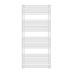 Immagine di Irsap KART scaldasalviette, 20 tubi, 3 intervalli, H.111,2 L.50 P.5 cm, colore bianco standard finitura lucido Cod.01 KAM050B01IR01NNN02