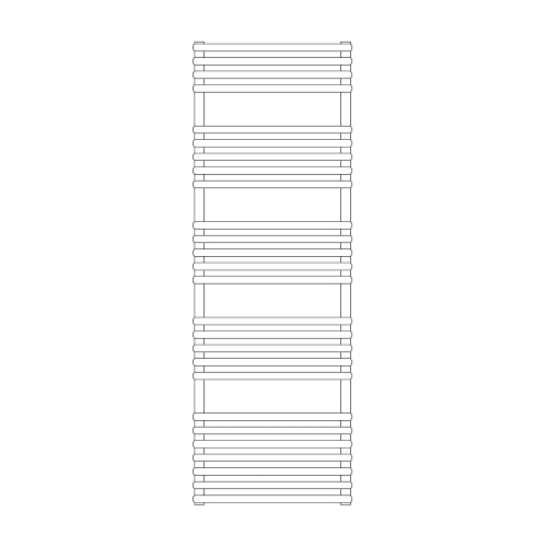 Immagine di Irsap KART scaldasalviette, 26 tubi, 4 intervalli, H.145,6 L.50 P.5 cm, colore bianco standard finitura lucido Cod.01 KAL050B01IR01NNN03