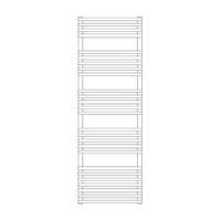 Immagine di Irsap KART scaldasalviette, 26 tubi, 4 intervalli, H.145,6 L.60 P.5 cm, colore bianco standard finitura lucido Cod.01 KAL060B01IR01NNN01