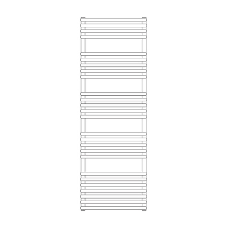 Immagine di Irsap KART scaldasalviette, 26 tubi, 4 intervalli, H.145,6 L.60 P.5 cm, colore bianco standard finitura lucido Cod.01 KAL060B01IR01NNN01