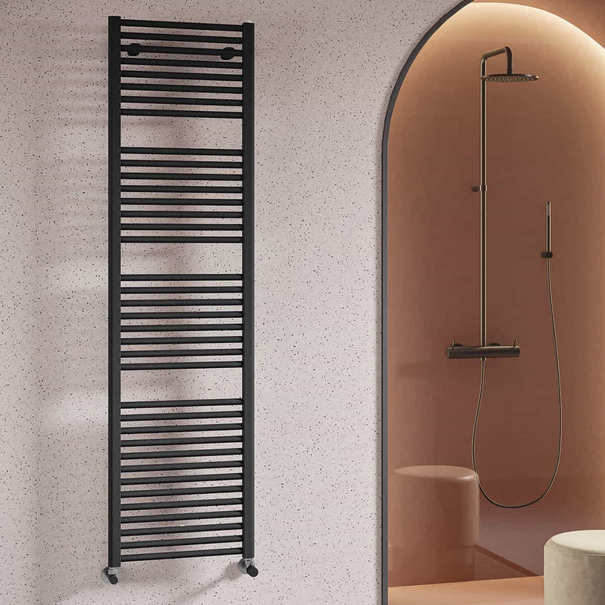 Immagine di Irsap GEO scaldasalviette, 17 tubi, 1 intervallo, H.81,8 L.75 P.3 cm, colore bianco standard finitura lucido Cod.01 ECS075B01IR01NNN01