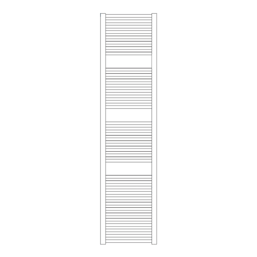 Immagine di Irsap GEO scaldasalviette 37 tubi 3 intervalli, H.185 L.50 P.3 cm, colore bianco standard finitura lucido Cod.01 ECE050B01IR01NNN01