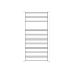 Immagine di Irsap GEO scaldasalviette 17 tubi, 1 intervallo, H.81,8 L.45 P.3 cm, colore bianco standard finitura lucido Cod.01 ECS045B01IR01NNN01