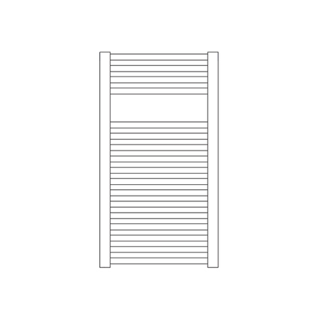 Immagine di Irsap GEO scaldasalviette, 17 tubi, 1 intervallo, H.81,8 L.50 P.3 cm, colore bianco standard finitura lucido Cod.01 ECS050B01IR01NNN01
