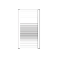 Immagine di Irsap GEO scaldasalviette, 17 tubi, 1 intervallo, H.81,8 L.60 P.3 cm, colore bianco standard finitura lucido Cod.01 ECS060B01IR01NNN01