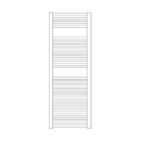 Immagine di Irsap GEO scaldasalviette, 25 tubi, 2 intervalli, H.124,8 L.55 P.3 cm, colore bianco standard finitura lucido Cod.01 ECM055B01IR01NNN01