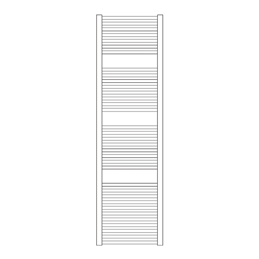 Immagine di Irsap ARES scaldasalviette, 34 tubi, 3 intervalli, H.172 L.43 P.3 cm, colore bianco standard finitura lucido Cod.01 EIG043B01IR01NNN01