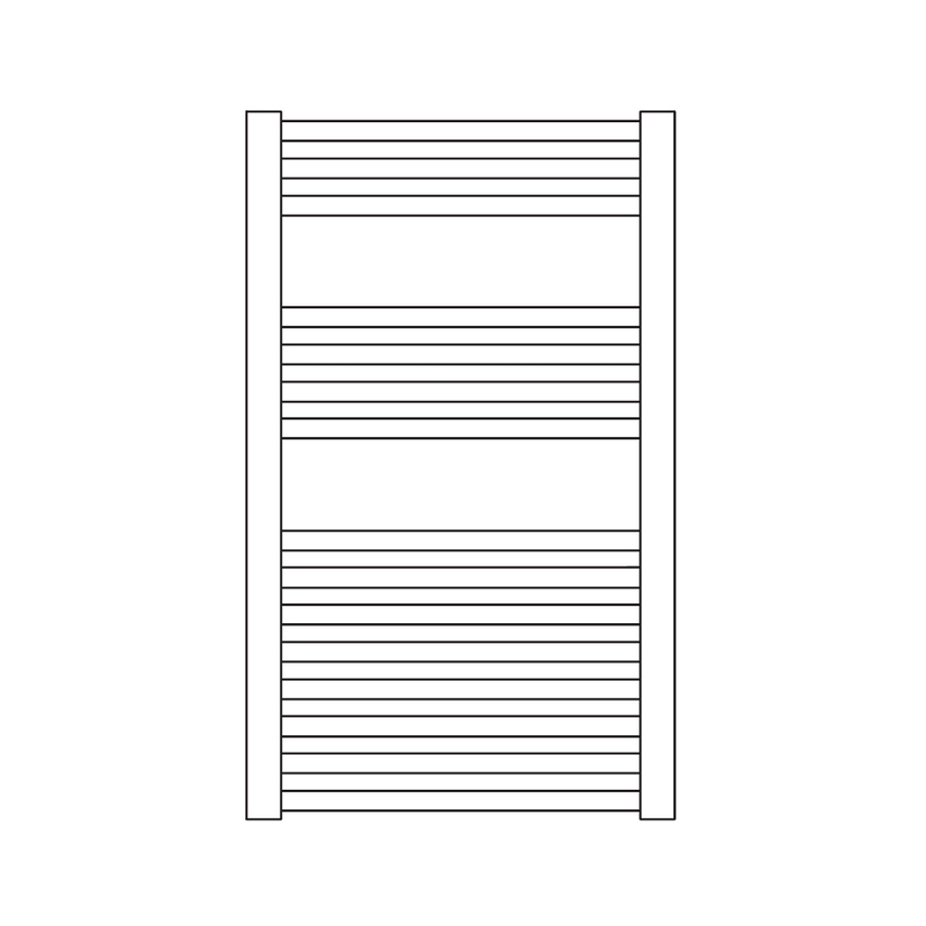 Immagine di Irsap ARES scaldasalviette, 15 tubi, 2 intervalli, H.81,8 L.43 P.3 cm, colore bianco standard finitura lucido Cod.01 EIS043B01IR01NNN01