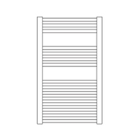 Immagine di Irsap ARES scaldasalviette, 15 tubi, 2 intervalli, H.81,8 L.53 P.3 cm, colore bianco standard finitura lucido Cod.01 EIS053B01IR01NNN01