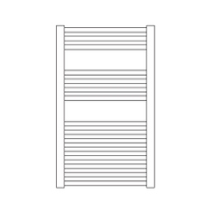 Immagine di Irsap ARES scaldasalviette, 15 tubi, 2 intervalli, H.81,8 L.53 P.3 cm, colore bianco standard finitura lucido Cod.01 EIS053B01IR01NNN01