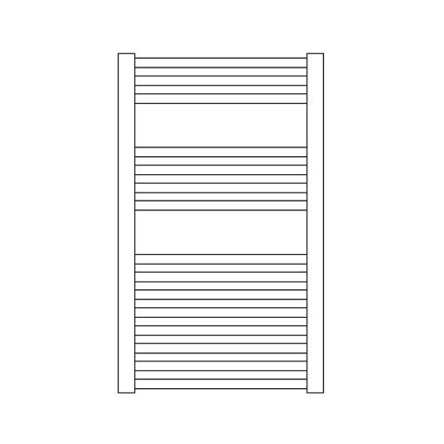 Immagine di Irsap ARES scaldasalviette, 15 tubi, 2 intervalli, H.81,8 L.38 P.3 cm, colore bianco standard finitura lucido Cod.01 EIS038B01IR01NNN01
