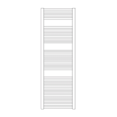 Immagine di Irsap ARES scaldasalviette, 28 tubi, 3 intervalli, H.146,2 L.43 P.3 cm, colore bianco standard finitura lucido Cod.01 EIL043B01IR01NNN01