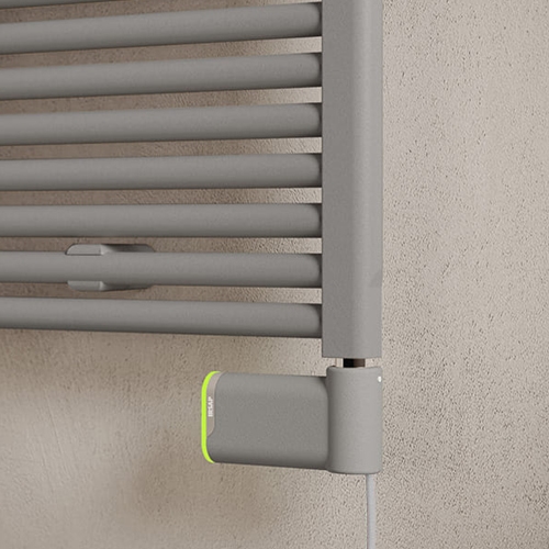 Immagine di Irsap NOVO ELETTRICO scaldasalviette, 44 tubi, 3 intervalli, H.180,8 L.50 P.3 cm, con controllo elettronico Wi-Fi, colore bianco standard finitura lucido Cod.01 NOG050E01IR01NNN01