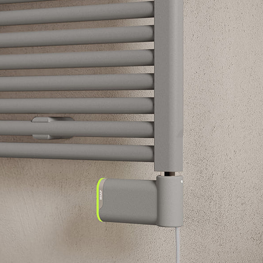 Immagine di Irsap NOVO ELETTRICO scaldasalviette, 19 tubi, 1 intervallo, H.76,4 L.50 P.3 cm, con controllo elettronico Wi-Fi, colore bianco finitura opaco NOP050EJ8IR01NNN01