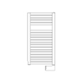 Immagine di Irsap NOVO ELETTRICO scaldasalviette, 19 tubi, 1 intervallo, H.76,4 L.50 P.3 cm, con modulo bluetooth integrato, colore bianco standard finitura lucido Cod.01 NOP050Y01IR01NNN