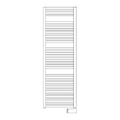 Immagine di Irsap NOVO ELETTRICO scaldasalviette, 36 tubi, 3 intervalli, H.152 L.50 P.3 cm, con interruttore ON/OFF, colore bianco standard finitura lucido Cod.01 NOL050I01IR01NNN02