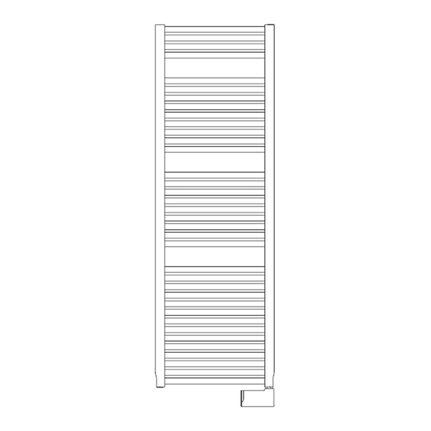 Immagine di Irsap NOVO ELETTRICO scaldasalviette, 36 tubi, 3 intervalli, H.152 L.50 P.3 cm, con interruttore ON/OFF, colore bianco finitura lucido Cod.01 NOL050I01IR01NNN02