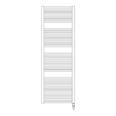 Immagine di Irsap ARES ELETTRICO scaldasalviette, 34 tubi, 3 intervalli, H.172 L.58 P.3 cm, con interruttore ON/OFF, colore bianco standard finitura lucido Cod.01 EIG058I01IR01NNN02