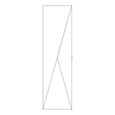 Immagine di Irsap POLYGON VERTICALE radiatore elettrico a due tonalità, H.180 L.50 P.12, colore nero e grigio medio finitura opaco POLE050E30IRNLB