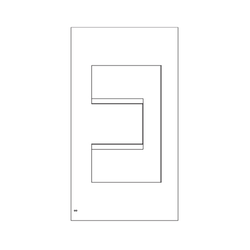 Immagine di Irsap DEDALO ELETTRICO scaldasalviette di design, H.90 L.49,8 P.9 cm, colore bianco standard finitura lucido Cod.01 DEDP049Z01IRNNN001