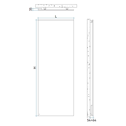 Immagine di Irsap RELAX radiatore elettrico, H.196,3 L.61,6 P.3,5 cm, colore bianco standard finitura lucido Cod.01 REPID061Z01IR01NN
