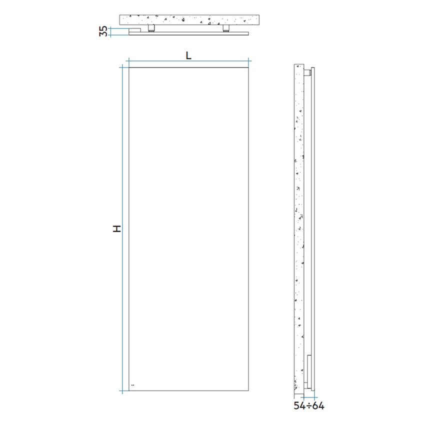 Immagine di Irsap RELAX radiatore elettrico, H.216,3 L.61,6 P.3,5 cm, colore bianco standard finitura lucido Cod.01 REPIC061Z01IR01NN