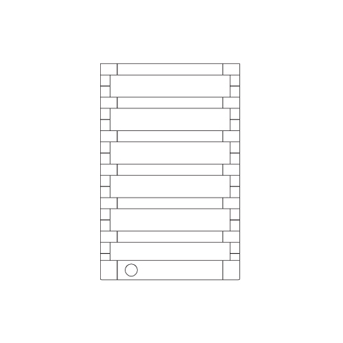 Immagine di Irsap STEP_E radiatore elettrico 7 elementi H.77,5 L.50 P.10,7 cm, colore bianco perla finitura ruvido SEP050T16IR01NNN02