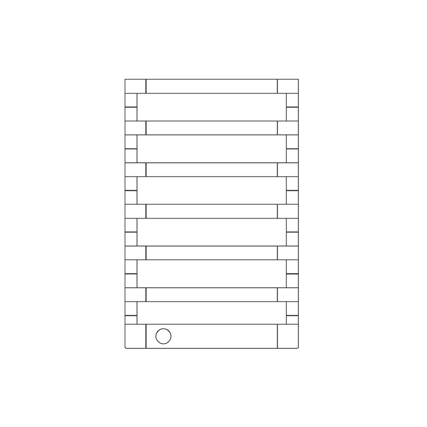 Immagine di Irsap STEP_E radiatore elettrico 7 elementi H.77,5 L.50 P.10,7 cm, colore bianco perla finitura ruvido SEP050T16IR01NNN02